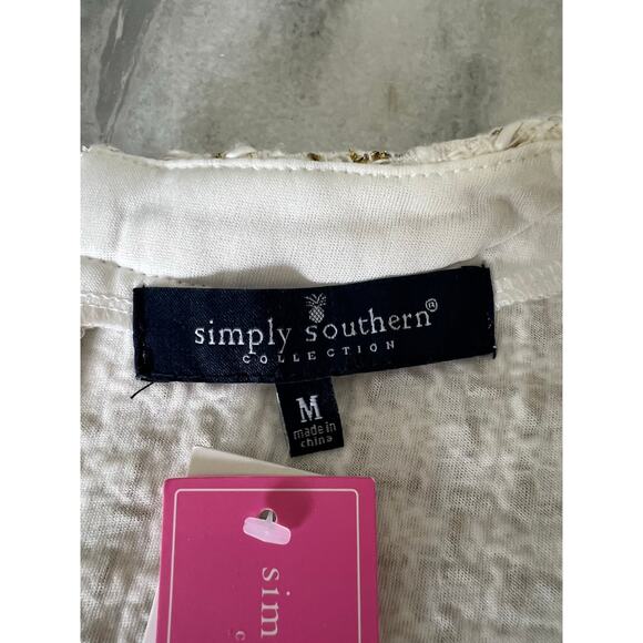 Simply Southern Retro Look Boucle Mini Dress Woman’s Size Medium Pockets - Picture 4 of 14